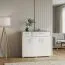 Kommode Kavieng 01, Farbe: Eiche / Weiß - Abmessungen: 110 x 125 x 40 cm (H x B x T)