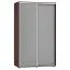 Schiebetürenschrank / Kleiderschrank Tabubil 31, Farbe: Wenge / Grau - Abmessungen: 200 x 120 x 60 cm (H x B x T)