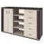 Kommode Aitape 41, Farbe: Sonoma Eiche dunkel / Sonoma Eiche hell - Abmessungen: 105 x 170 x 40 cm (H x B x T)