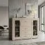Vitrine Kerowagi 17, Farbe: Sonoma Eiche - Abmessungen: 105 x 140 x 41 cm (H x B x T)