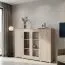 Vitrine Kerowagi 19, Farbe: Sonoma Eiche - Abmessungen: 125 x 190 x 41 cm (H x B x T)
