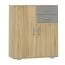 Kommode Ciomas 11, Farbe: Sonoma Eiche / Grau - Abmessungen: 104 x 90 x 40 cm (H x B x T)