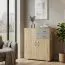 Kommode Ciomas 11, Farbe: Sonoma Eiche / Grau - Abmessungen: 104 x 90 x 40 cm (H x B x T)