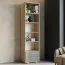 Regal Ciomas 28, Farbe: Sonoma Eiche / Grau - Abmessungen: 190 x 50 x 40 cm (H x B x T)