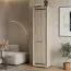 Schrank Kundiawa 37, Farbe: Sonoma Eiche hell / Sonoma Eiche dunkel - Abmessungen: 200 x 50 x 58 cm (H x B x T)