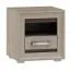 Nachtkommode Kundiawa 22, Farbe: Sonoma Eiche hell / Sonoma Eiche dunkel - Abmessungen: 45 x 45 x 40 cm (H x B x T)
