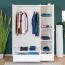 Kleiderschrank Massivholz weiß
