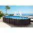Holz-Pool Sunnydream 07, oval, 8,40 x 4,90 Meter, inklusive Premium Filteranlage,  Filtermedium, Poolleiter, Poolfolie, Boden- und Wandvlies, Edelstahl-Eckverbindungen