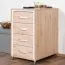 Büro Komplett - Set B Cianjur, 7-teilig, Farbe: Eiche / Weiß