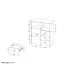 Jugendzimmer - Kommode Klemens 06, Farbe: Grau / Weiß / Eiche - Abmessungen: 94 x 80 x 38 cm (H x B x T)