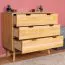Kommode Eiche massiv natur Aurornis 32 - Abmessungen: 84 x 96 x 40 cm (H x B x T)