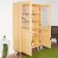 Vitrine Kiefer massiv natur Aurornis 26 - Abmessungen: 166 x 96 x 40 cm (H x B x T)