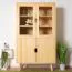 Vitrine Kiefer massiv natur Aurornis 26 - Abmessungen: 166 x 96 x 40 cm (H x B x T)