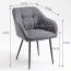 Stuhl Maridi 253, Farbe: Dunkelgrau - Abmessungen: 81 x 57 x 61 cm (H x B x T)