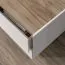 TV-Unterschrank hängend Asau 05, Farbe: Kaschmir / Eiche dunkel - Abmessungen: 37 x 176 x 47 cm (H x B x T)