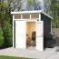 Gartenhaus G266 Carbongrau- 28 mm Blockbohlenhaus, Grundfläche: 4,75 m², Pultdach