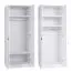 Kleiderschrank mit viel Stauraum Fafe 21, Farbe: Eiche Riviera / Weiß - Abmessungen: 195 x 75 x 54 cm (H x B x T), mit einer Kleiderstange und 2 Fächern