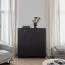 Barschrank Chiflero 03, Farbe: Schwarz - Abmessungen: 122 x 112 x 47 cm (H x B x T)