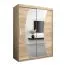 Schiebetürenschrank / Kleiderschrank Combin 03 mit Spiegel, Farbe: Eiche Sonoma - Abmessungen: 200 x 150 x 62 cm (H x B x T)