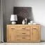 Moderne Kommode / Sideboard Athens 04 | 3 Schubladen | Farbe: Eiche Evoke | Maße: 160 x 40 x 85 cm | 2 Türen | Griffe: Kunststoff | Soft-Close
