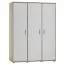 150 cm breiter Kleiderschrank mit 3 Türen | Farbe: Eiche / Weiß Abbildung