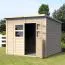 Holz-Gartenhaus 2,54 x 2,51 Meter (inkl. Dach) | Natur | Pultdach Abbildung