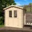 Holz-Gartenhaus 1,8 x 1,18 Meter (inkl. Dach) | Naturbelassen | Satteldach Abbildung