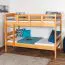 Doppelstockbett 90 x 200 cm | Massivholz: Buche | Natur Lackiert | umbaubar in zwei Einzelbetten | Premium-Qualität | inkl. Rollroste Abbildung