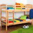 Stockbett 90 x 200 cm | Massivholz: Buche | Natur Lackiert | umbaubar in zwei Einzelbetten | Premium-Qualität | inkl. Rollroste Abbildung