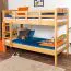 Etagenbett 90 x 190 cm | Massivholz: Buche | Natur Lackiert | umbaubar in zwei Einzelbetten | Premium-Qualität | inkl. Rollroste Abbildung