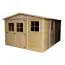 Gerätehaus, Gartenschuppen, Gartenhaus - 3 x 4 Meter - aus Holz / Blockbohlen - inkl. Dachpappe - Satteldach Abbildung