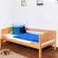 Kinderbett 90 x 190 cm | Massivholz: Buche | Natur Lackiert Abbildung