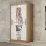 120 cm breiter Kleiderschrank mit 2 Türen | 5 Fächer | Farbe: Sonoma Eiche / Weiß Abbildung