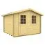 Gartenhaus 2,5 x 3,2 Meter (inkl. Dach) | Natur | Satteldach | 28 mm Blockbohlen Abbildung
