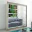 180 cm breiter Kleiderschrank mit 10 Fächern und 2 Türen | Farbe: Sonoma Eiche / Weiß Abbildung