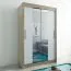 150 cm breiter Kleiderschrank mit 5 Fächern und 2 Türen | Farbe: Sonoma Eiche / Weiß Abbildung