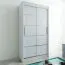 120 cm breiter Kleiderschrank mit 5 Fächern und 2 Türen | Farbe: Weiß Abbildung