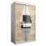 120 cm breiter Kleiderschrank mit 2 Türen | 5 Fächer | Farbe: Sonoma Eiche / Weiß Abbildung