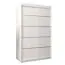 120 cm breiter Kleiderschrank mit 5 Fächern und 2 Türen | Farbe: Weiß Abbildung