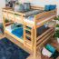 Stockbett für Kinder 160 x 190 cm | Massivholz: Buche | Natur Lackiert | umbaubar in 2 Einzelbetten | inkl. Rollroste Abbildung