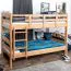 Etagenbett für Kinder 90 x 190 cm | Massivholz: Buche | Natur Lackiert | umbaubar in 2 Einzelbetten | inkl. Rollroste Abbildung