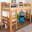 Hochbett für Jugendliche 90 x 190 cm | Massivholz: Buche | Natur Lackiert | umbaubar in Einzelbett | Premium-Qualität | inkl. Rollrost Abbildung