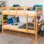 Stockbett für Kinder 120 x 190 cm | Massivholz: Buche | Natur Lackiert | umbaubar in 2 Einzelbetten | inkl. Rollroste Abbildung