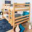 Stockbett für Kinderzimmer 140 x 190 cm | Massivholz: Buche | Natur Lackiert | umbaubar in 2 Einzelbetten | inkl. Rollroste Abbildung