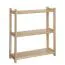 Regal, Küchenregal, Wohnzimmerregal, Bücherregal - 80 cm breit, Kiefer Holz-Massiv, Farbe: Natur Abbildung