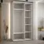 1, 4 Meter breiter Spiegelschrank Mina, in Weiß/Eiche, Metallgriffe in schwarz gehalten, viel Stauraum, 235,2 x 140 x 60 cm, auch für Wohnzimmer geeignet