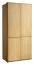 Schlafzimmer - Kleiderschrank, Farbe: Natur, Eiche teilmassiv – 222 x 104 x 61 cm (H x B x T)
