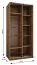 Schiebetürenschrank / Kleiderschrank | 245,5 x 100 x 64 cm | 2 Kleiderstangen | 6 Fächer | 6 Einlegeböden | 2 Schiebetüren | Farbe: Kaschmir | Soft-Close