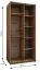 Kleiderschrank / Schiebetürenschrank | 2 Kleiderstangen | Soft-Close | 6 Einlegeböden | 6 Fächer | 2 Schiebetüren | 245,5 x 120 x 64 cm | Farbe: Kaschmir