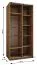 Kleiderschrank / Schiebetürenschrank | 2 Kleiderstangen | Soft-Close | 6 Einlegeböden | 6 Fächer | 2 Schiebetüren | 245,5 x 120 x 64 cm | Farbe: Kaschmir